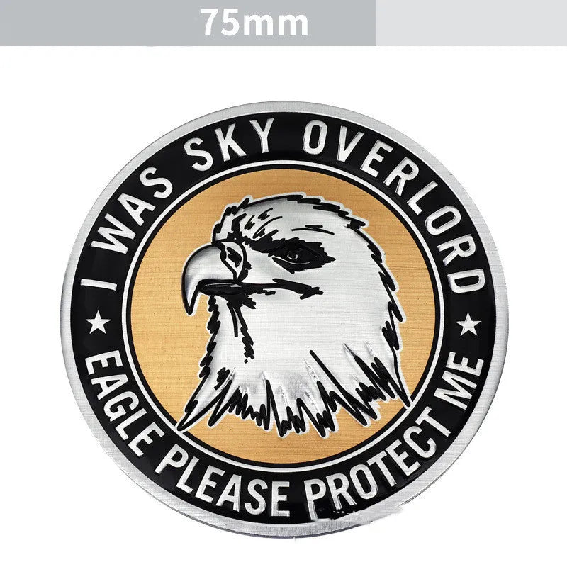 Aluminium car body sticker with embossed animal design for vehicle exterior customisation