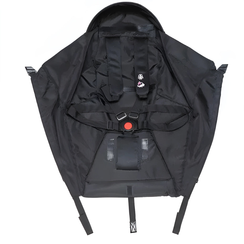Black Oxford fabric flat cushion seat liner for baby stroller, fabric seat style sitting cloth accessory
