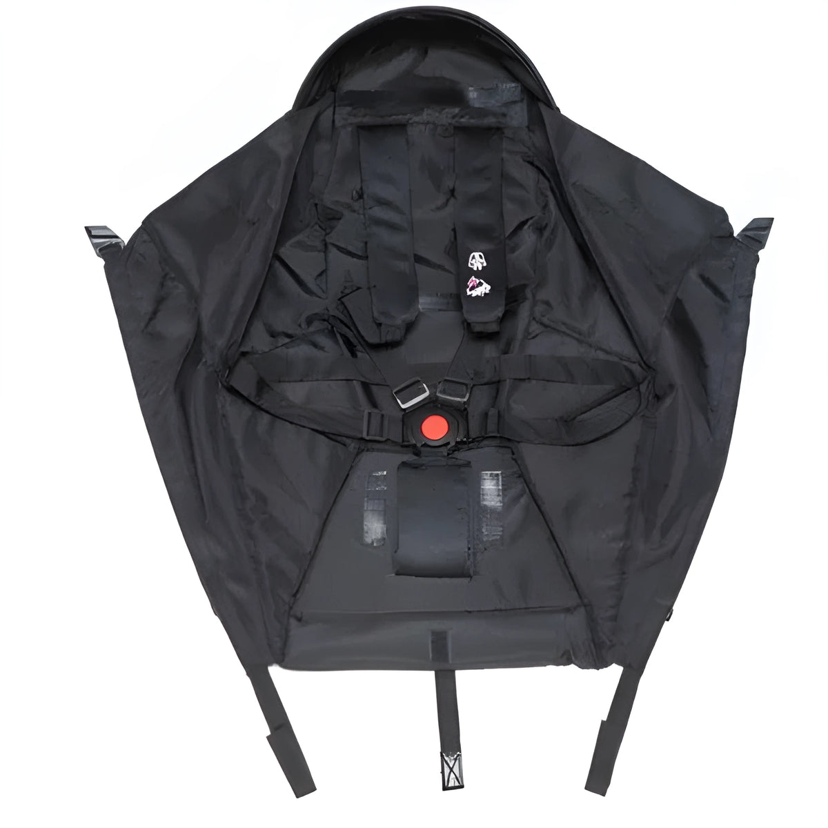 Black Oxford fabric flat cushion seat liner for baby stroller, fabric seat style sitting cloth accessory
