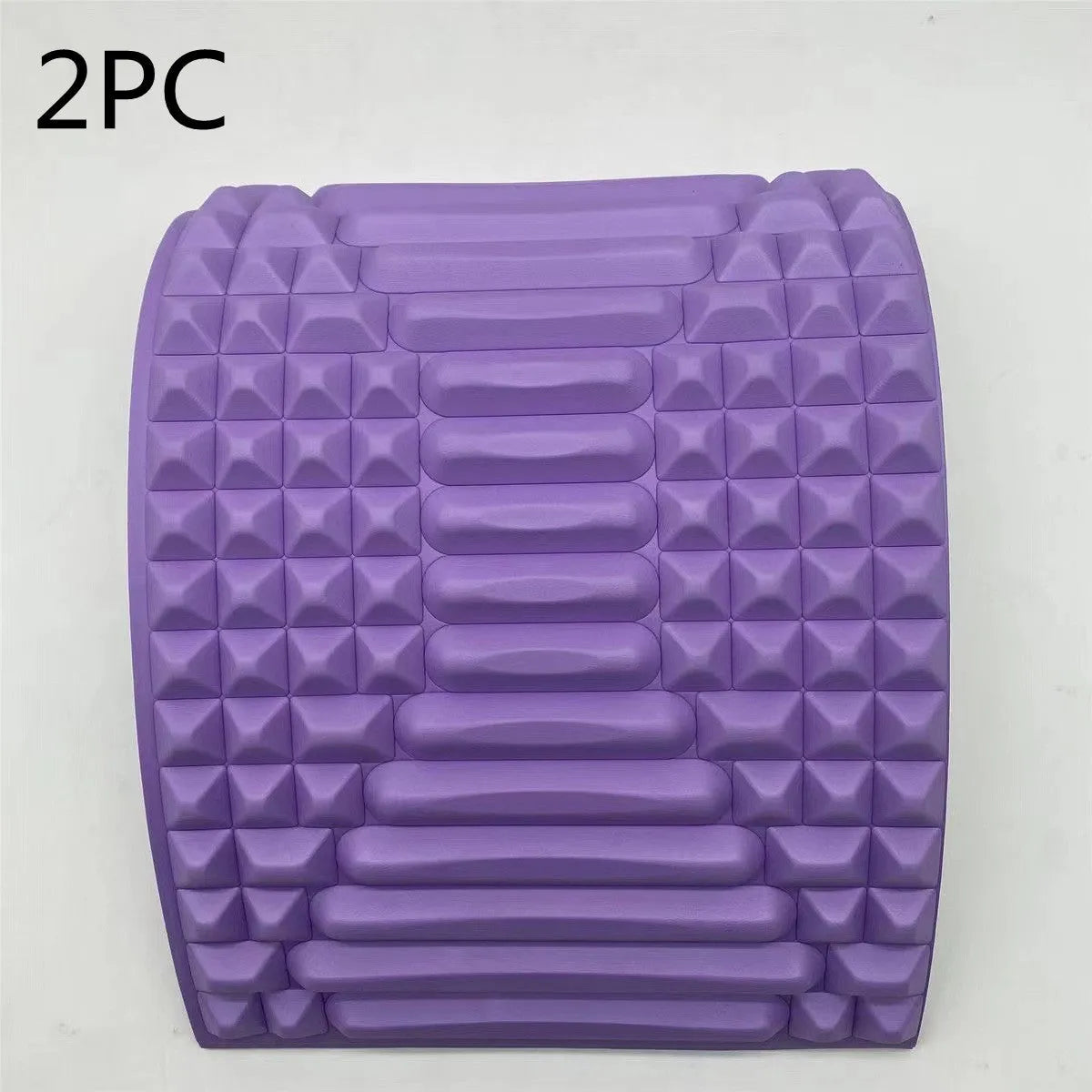 Blue back stretcher pillow for lumbar support with acupressure massage function