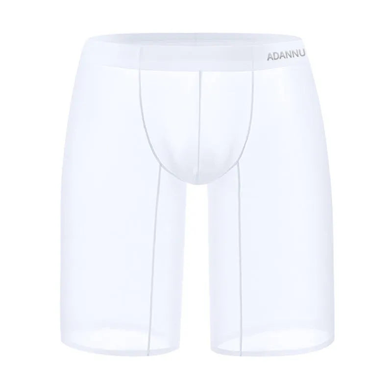 Men's black mesh seamless shorts with hip lift design on a solid colour background