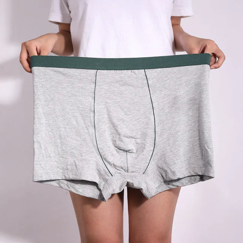 Men's oversized cotton baggy boxers in black, red, gray, blue and purple colours with loose fit design