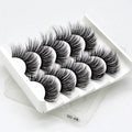 Handmade thick long natural false eyelashes 5 pairs 3D fiber fluffy volume in six style colours