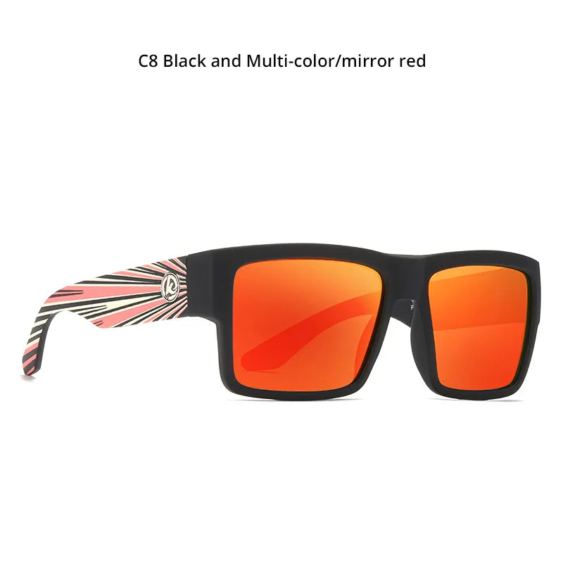 Classic square plastic sunglasses for men and women, available in seven colours including C1 to C6 and C8