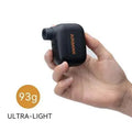 Black AS100 mini electric bicycle pump with USB cable and waterproof storage bag