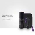 Electric coffee bean grinder with stainless steel blade and black housing
