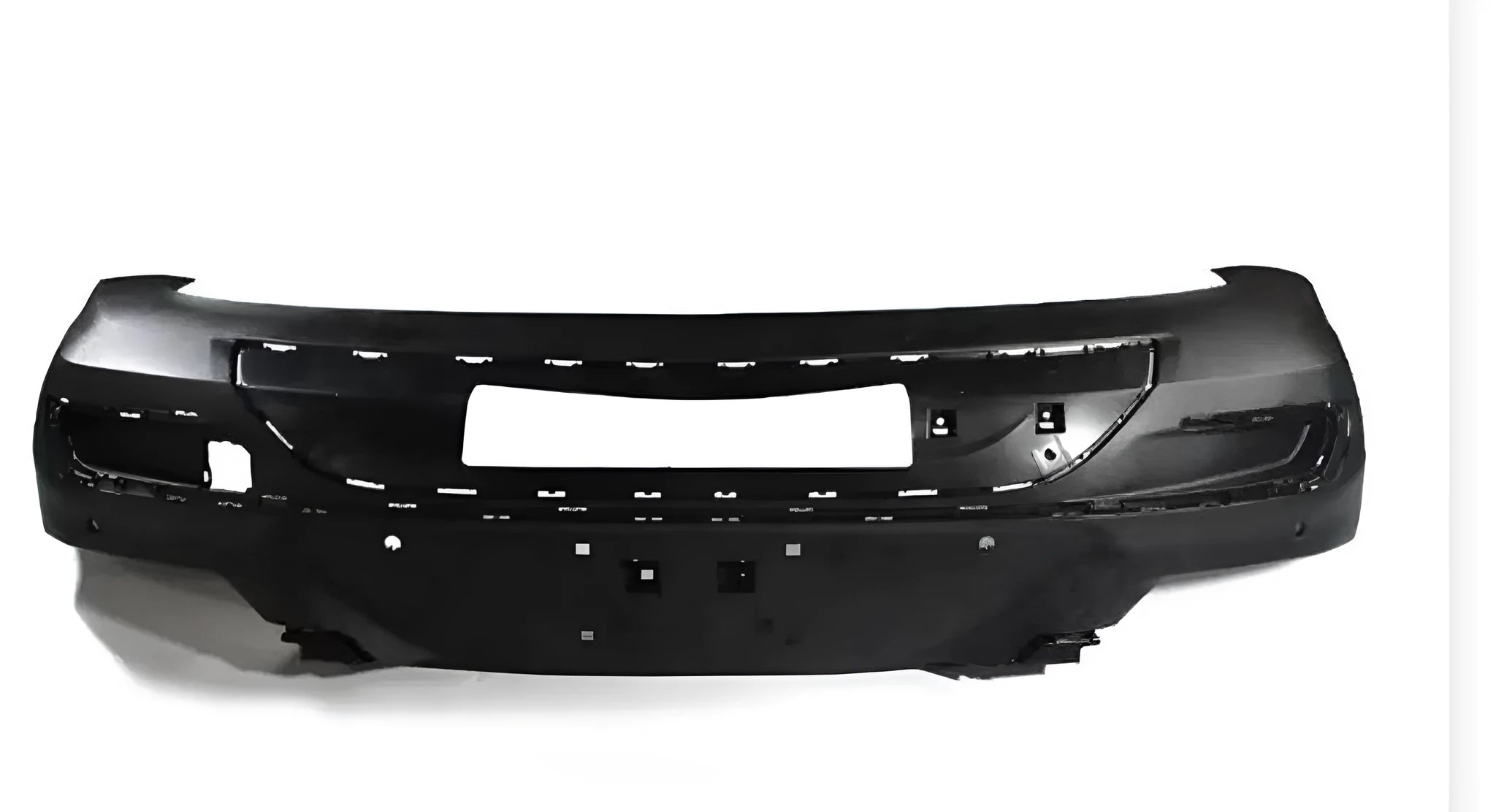 Black plastic automotive replacement bumper panel for car repair with ABS plastic construction