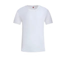 White cotton overalls with round neck and short sleeves in loose pullover style