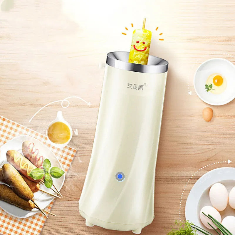 Beige mini breakfast machine with compact design for automatic morning meal preparation