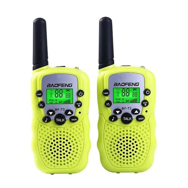 Child walkie talkie handheld station in multiple colours with 22-channel display
