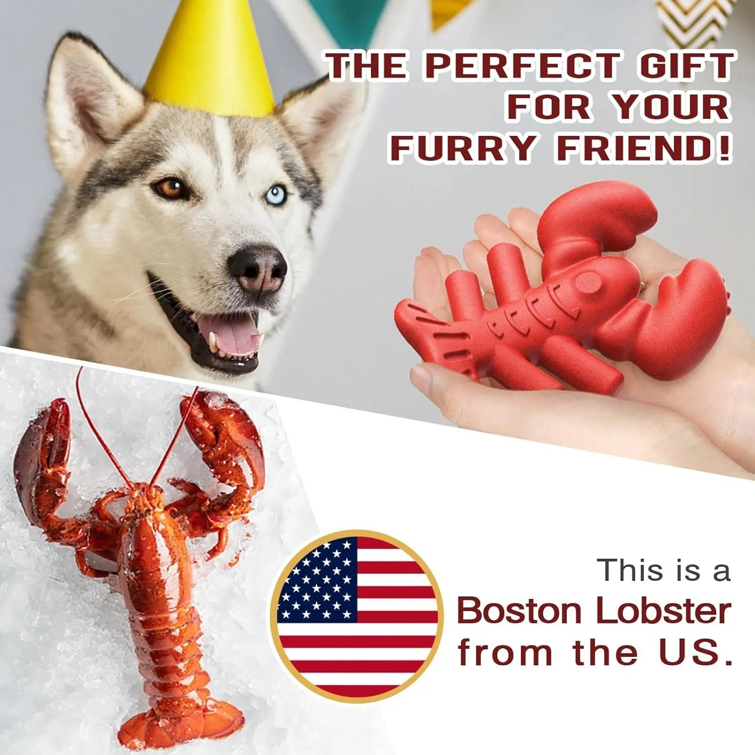 Red nylon dog chew toy for large breeds and aggressive chewers, measuring 170mm long.