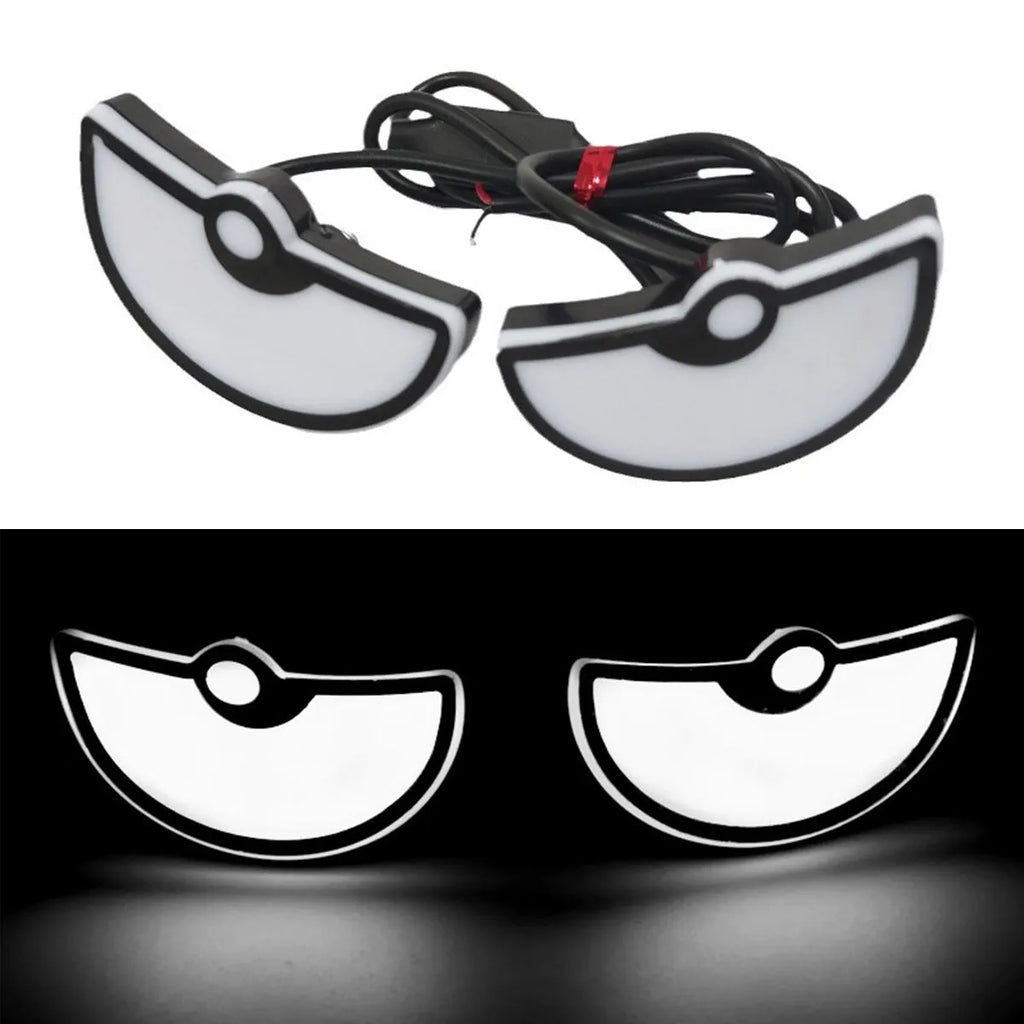 Triangle eyes motorcycle decorative light in semicircle shape plastic waterproof 12V set of two