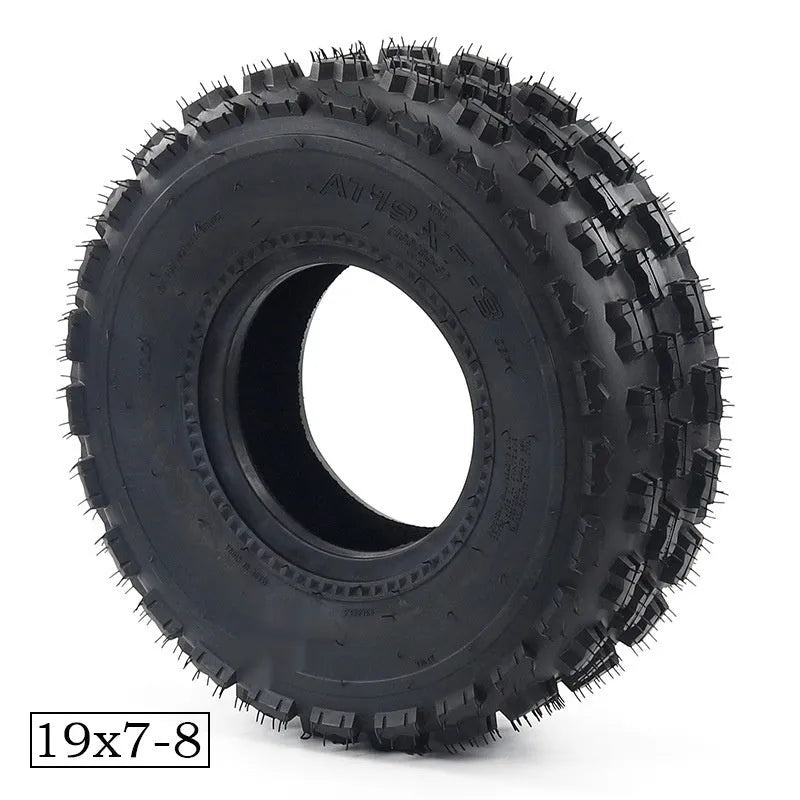 8-inch ATV pansy vacuum tyre set front 19x7-8 and rear 18x9.5-8 for four-wheel karts