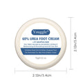 Tube of 60% urea foot cream for cracked heels and dry skin, 15g
