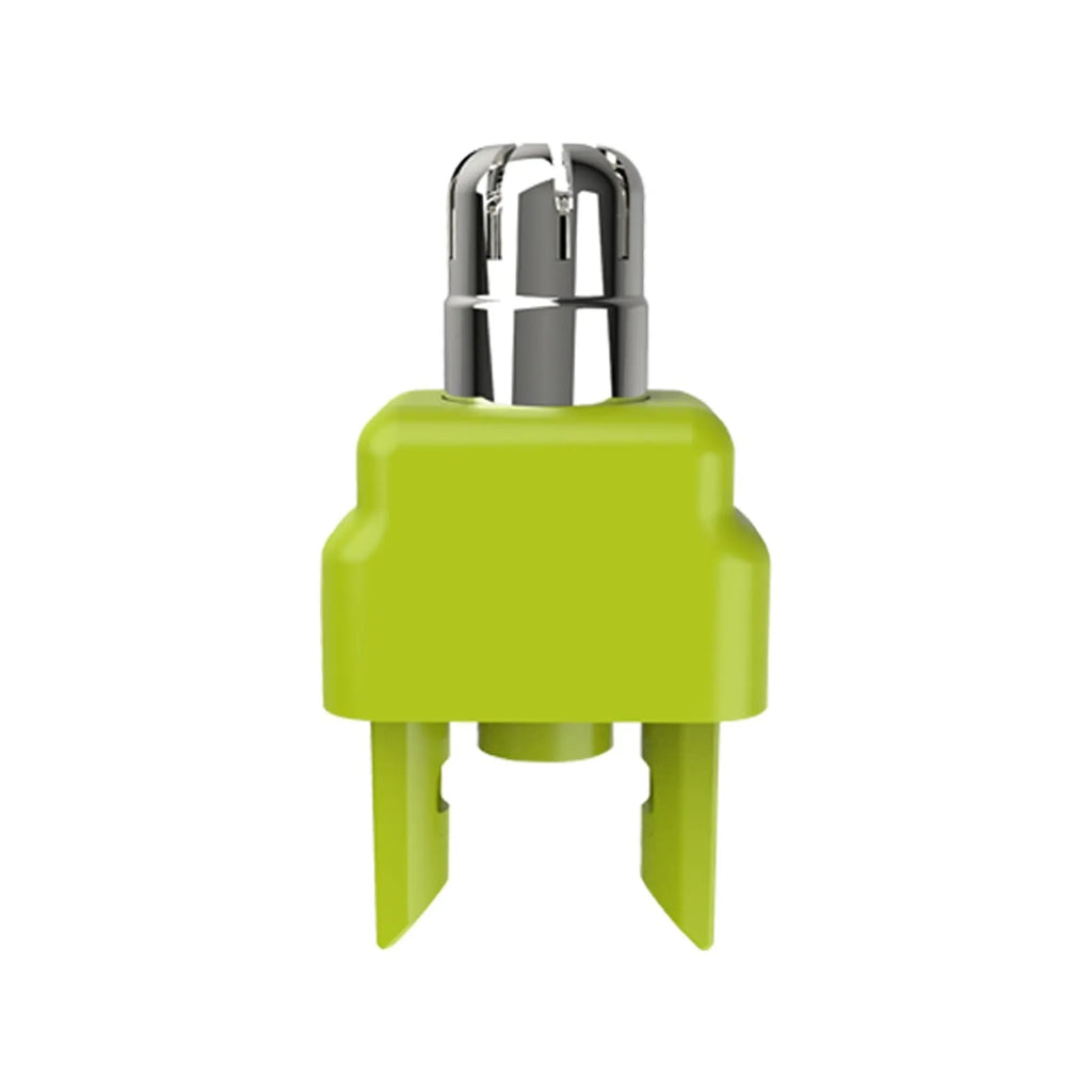 Green replacement cutter head for Philips pogonotomy shaver, made of ABS and stainless steel, for nose hair trimming