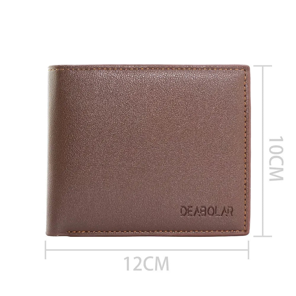 Men's classic leather zip-around wallet, presented as a gift.