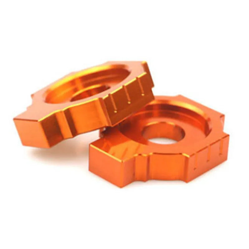 Orange KTM motorcycle rear fork regulator screw pair for DUKE 200 390 990