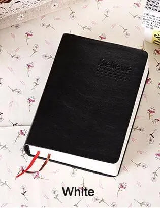 Large thick leather Phnom Penh notebook with 480 pages, gold cover, 17x12 cm