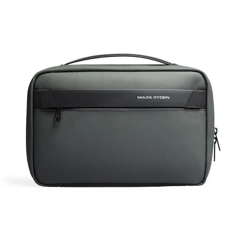 Multi-functional Oxford cloth wet dry separation storage bag in solid colour with sewing line detail.