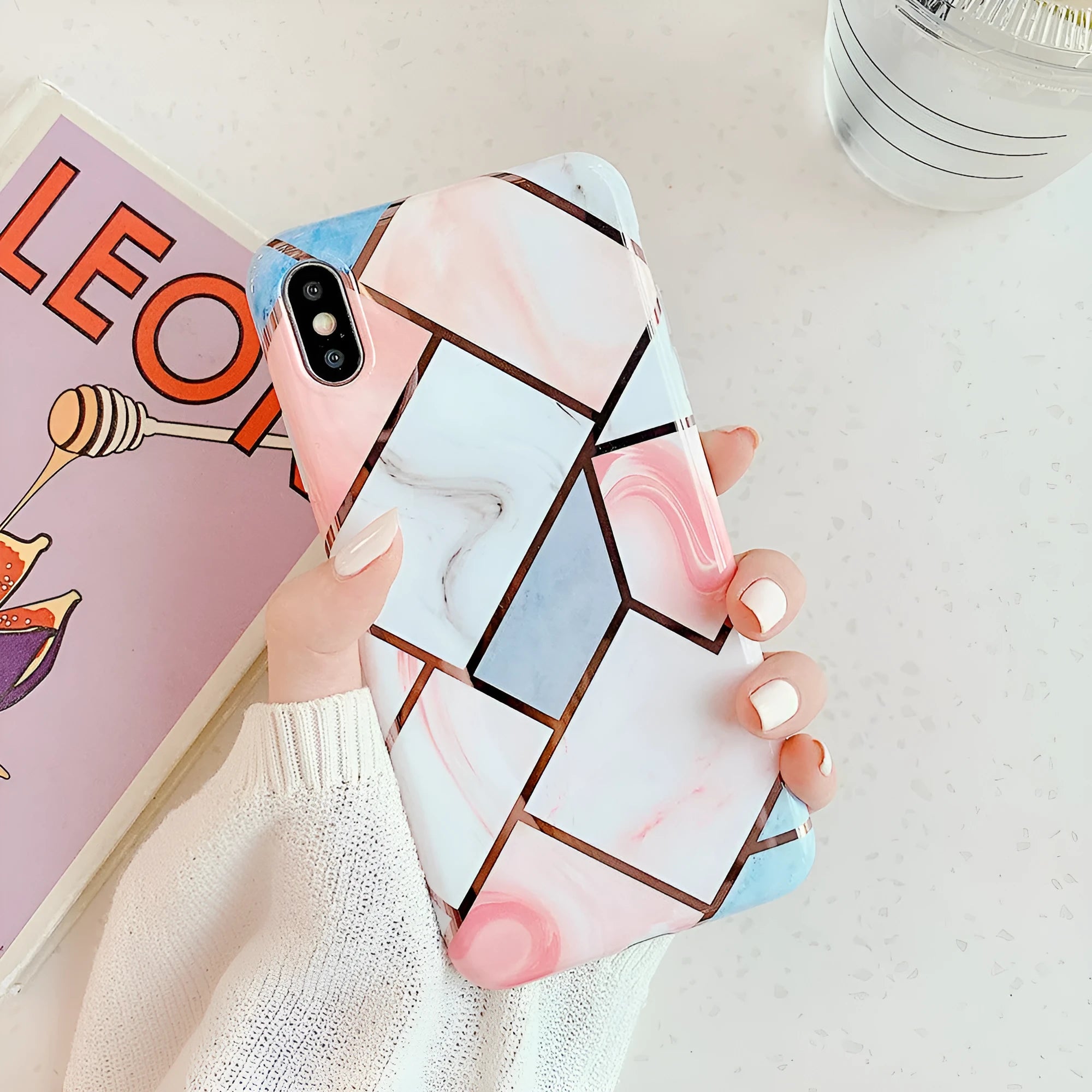 Silicone gel mobile phone case for iPhone models shown in Style C design.
