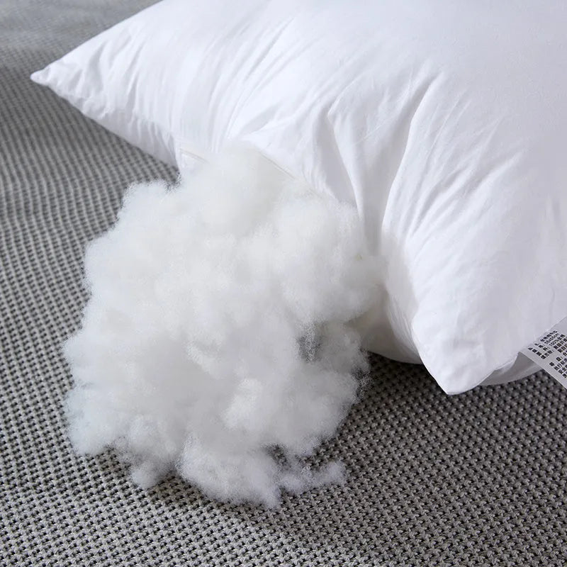 White cotton throw pillow and sofa cushion with detachable pillowcase, square sizes 35x55cm to 75x75cm