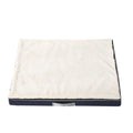 Removable cover sponge dog mat in brown, shown on a wooden floor.