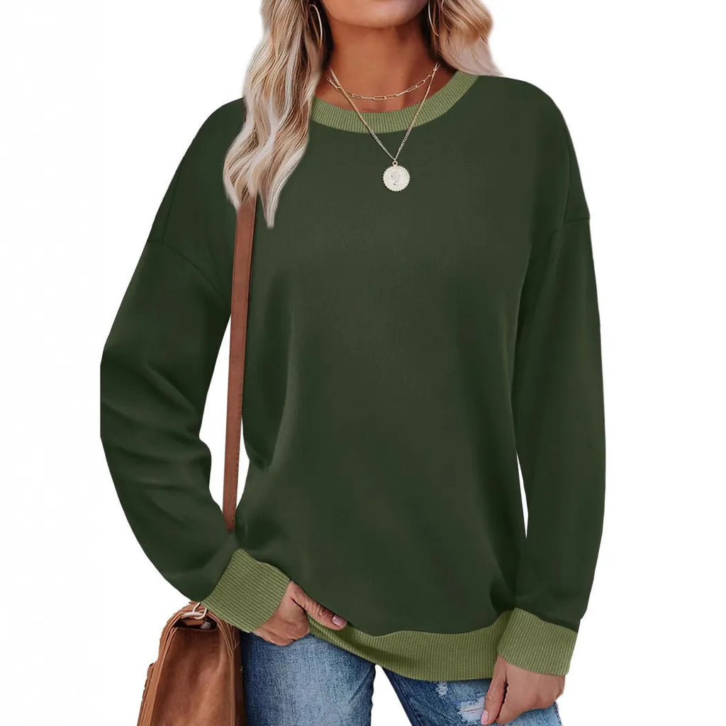 Loose-fit striped long-sleeved top for women in seven colour options.