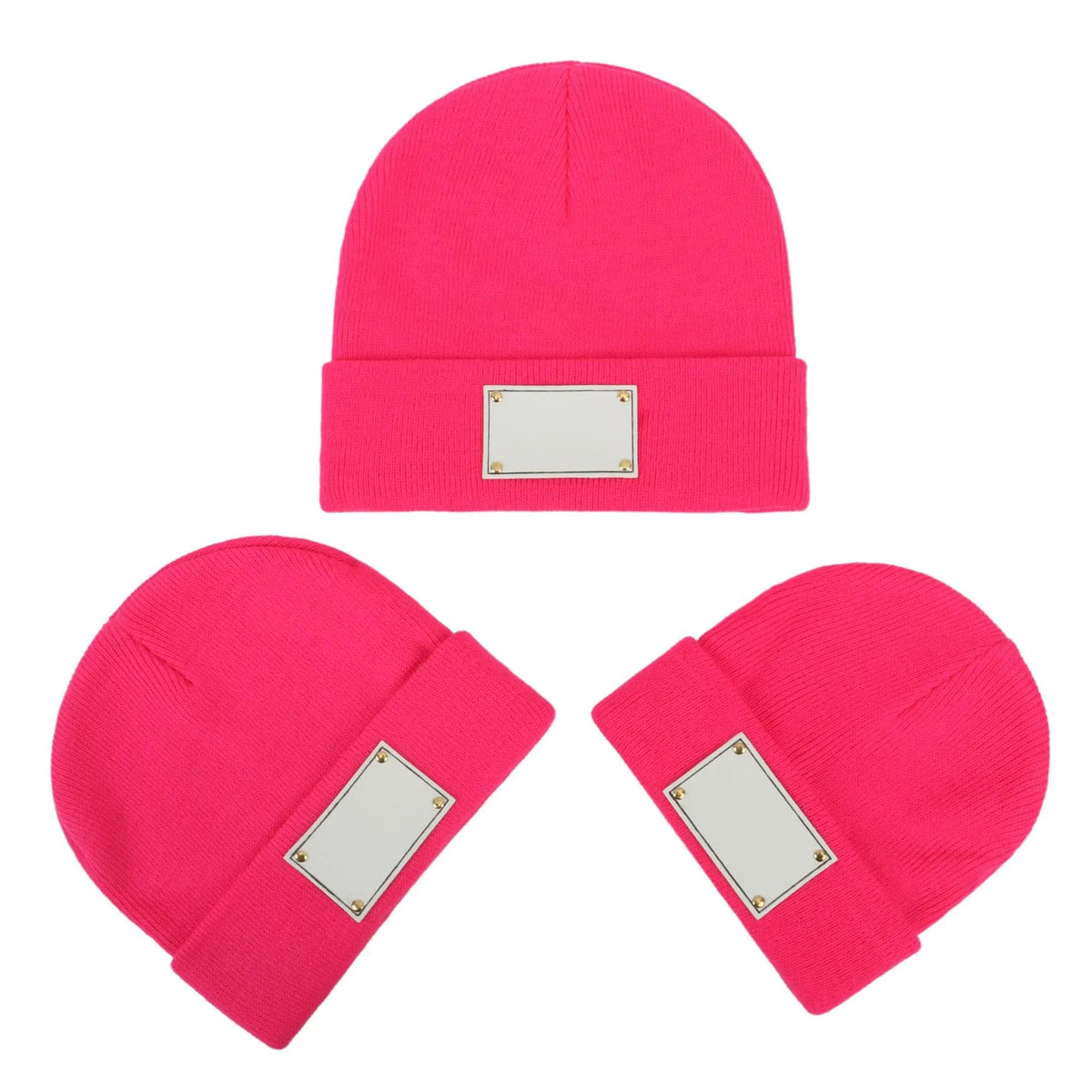 Knitted warm pullover hat in acrylic fibre with dome top and no brim, available in six colours and sizes S, M, L.