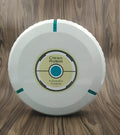 AC robot vacuum cleaner automatic sweeping machine in black or white on a hardwood floor.