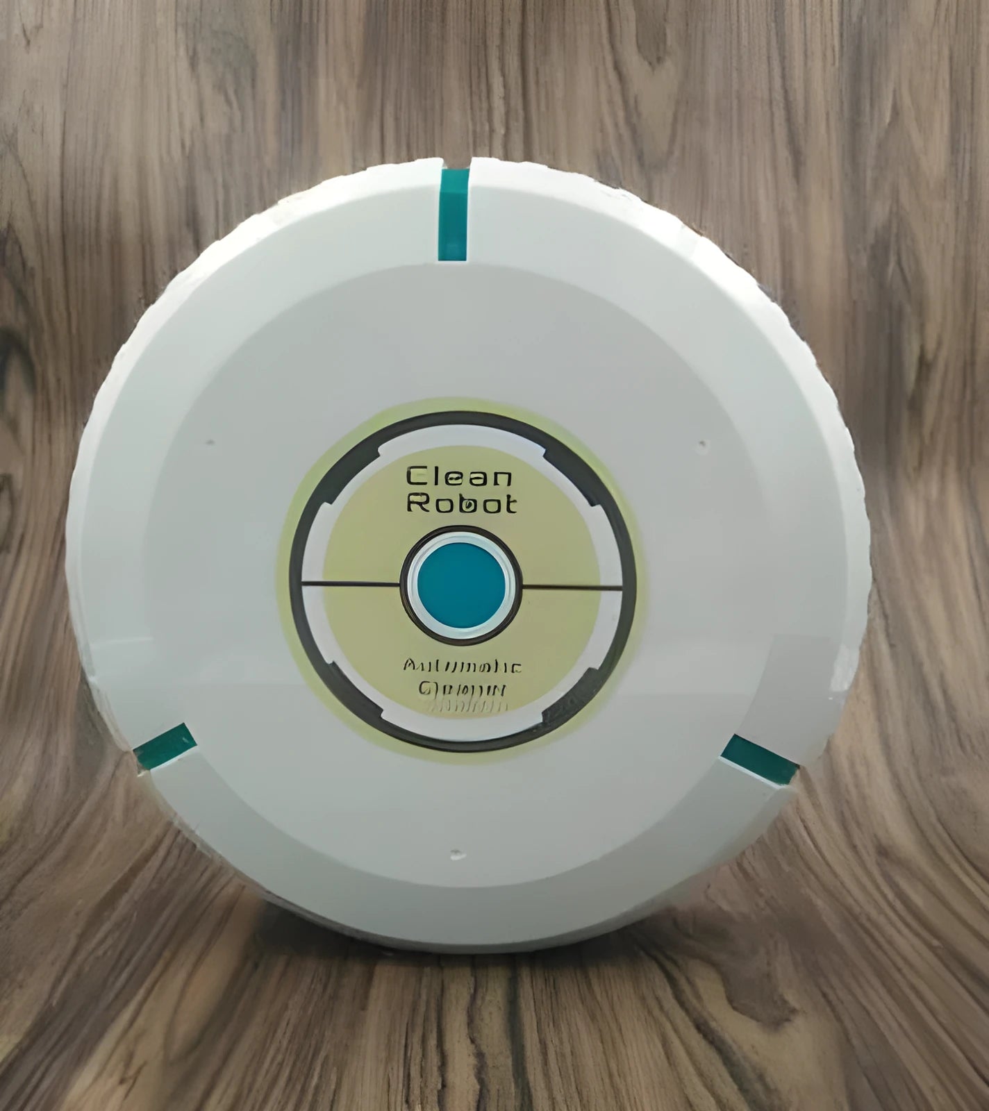 AC robot vacuum cleaner automatic sweeping machine in black or white on a hardwood floor.