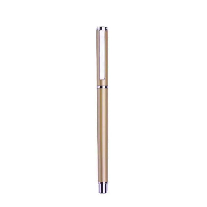 1201 metal gel ink pen with 0.5mm tip and black refill, 140mm length