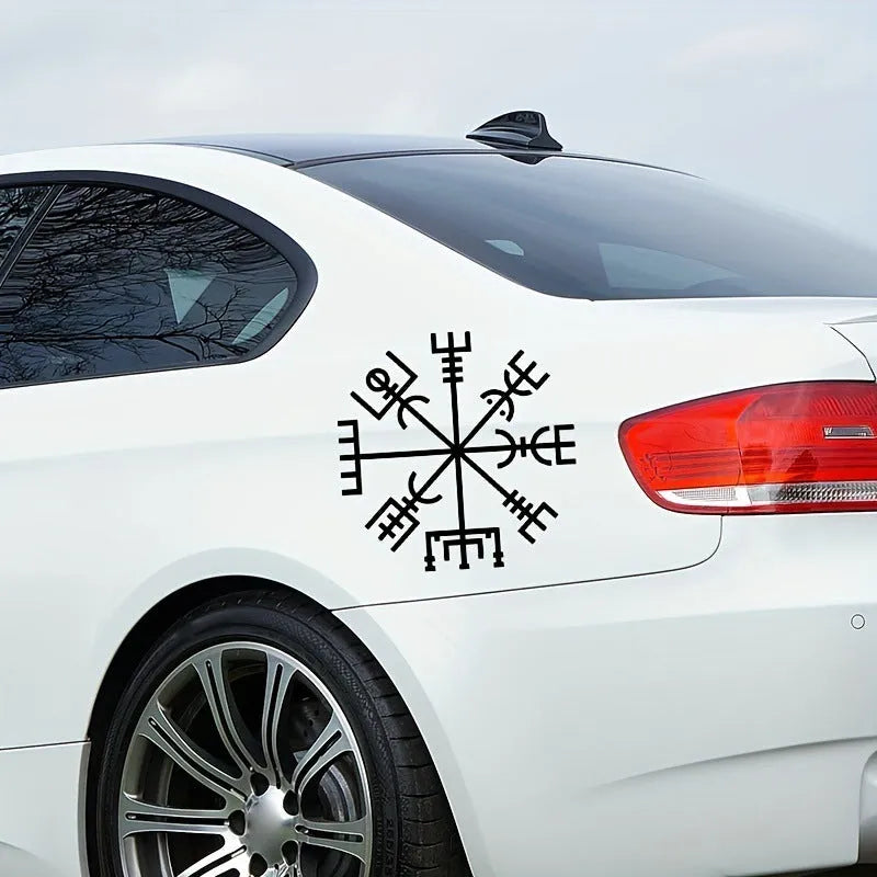 Square 13x13cm Vegetarian No Charm vinyl car sticker on white background