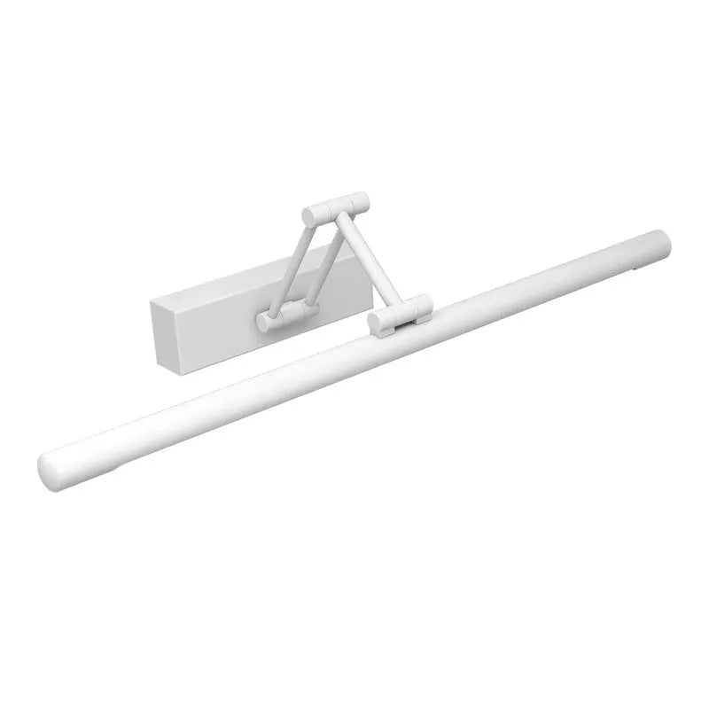 Modern bathroom LED mirror front lamp in sand black finish with adjustable lighting mounted above mirror