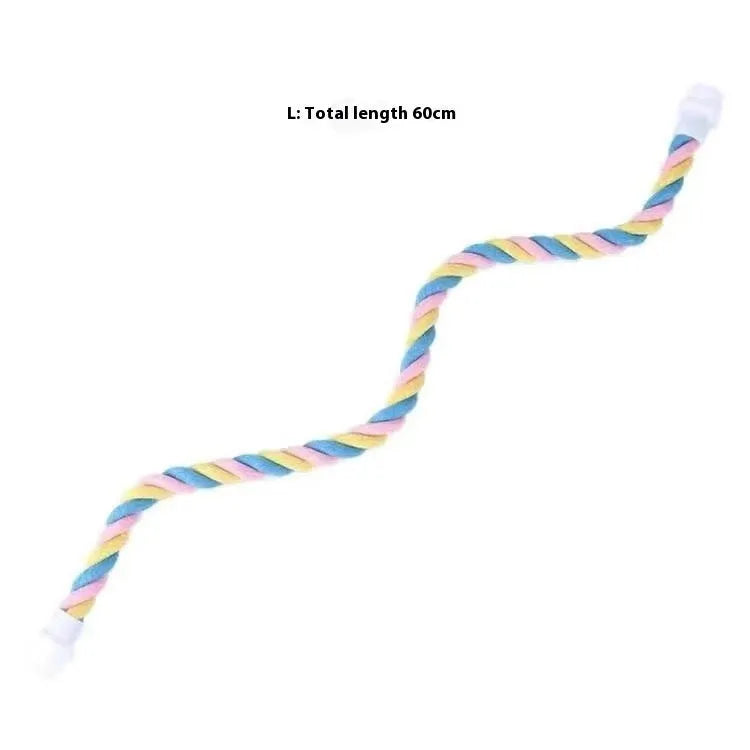 Climbing cotton string nibbling toy bird for birds available in S, M, and L sizes