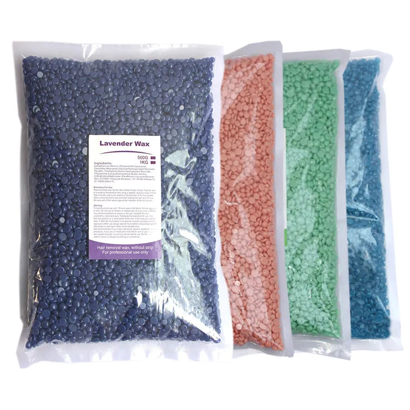 Solid hard wax granules paper-free honey scent 500g in box for hair removal