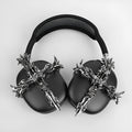 Gothic resin cross headphone cover for Apple AirPods Max in silver colour