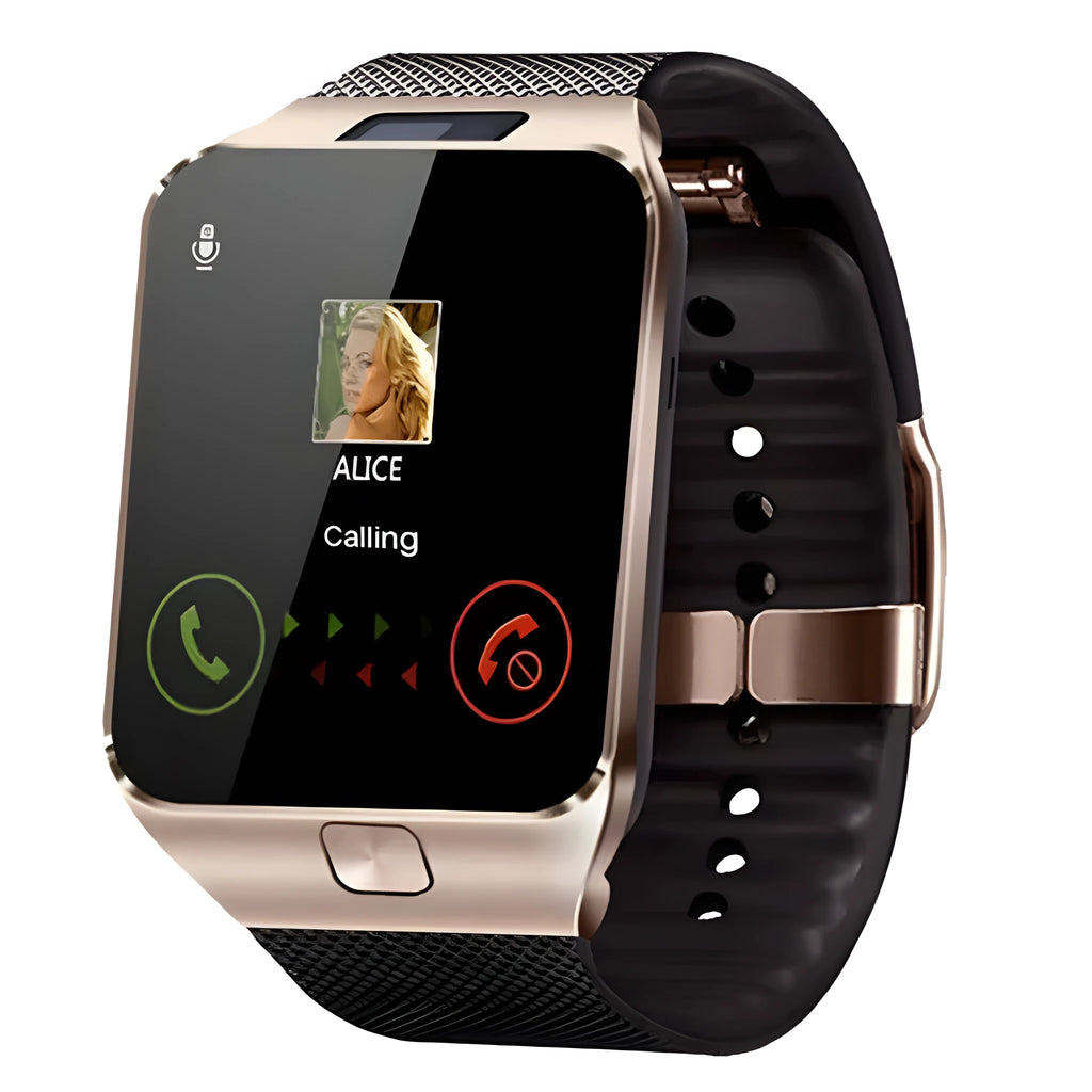 Bluetooth smart watch with call function on adjustable wrist strap, showing 1.44-inch touch screen
