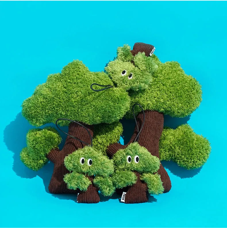 Pine tree shaped cat toy bag pendant with cat mint filling in three size options