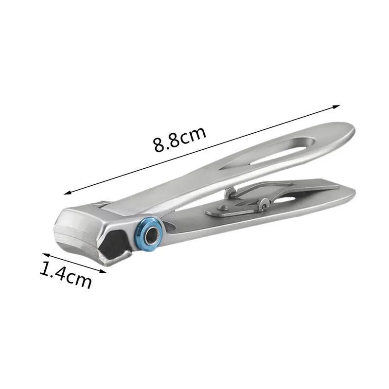Stainless Steel Toenail Clippers for Thick Nails with Wide 15mm Jaw Opening and Ergonomic Handle, Silver or Black, for Fungal and Ingrown Toenails, Travel-Friendly Design for Home Use