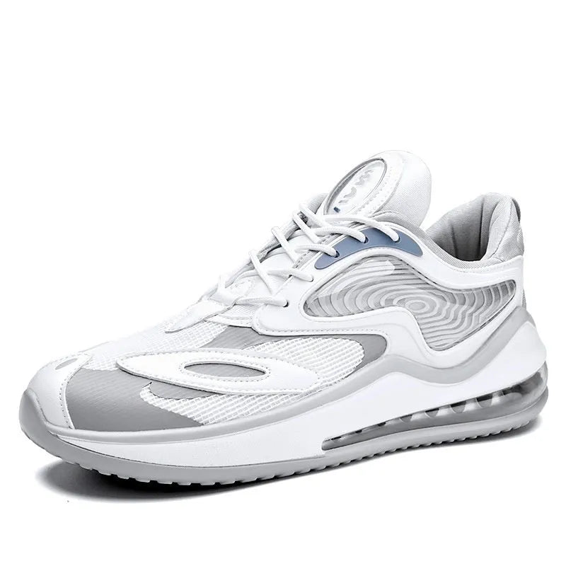 Summer air cushion men's shoes with height increasing function and rubber soles in casual style