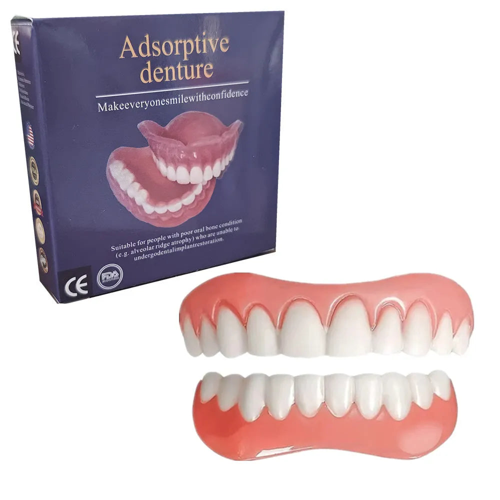 Silicone denture tooth socket teaching model with upper and lower teeth in colour box packaging