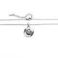 Metal cowboy hat punk pendant necklace on O-ring chain, available in gold, rose gold and steel colour