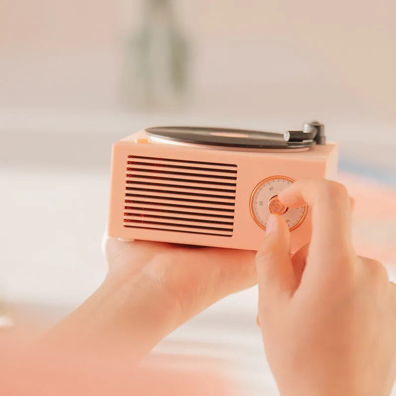 Vinyl record player Bluetooth speaker with 5W output in white colour, ABS shell, Bluetooth 5.0
