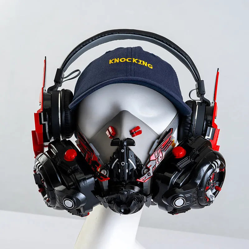 Men's Tech Mecha wireless Bluetooth headphones in plastic with fashion simplicity design