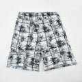 Men's floral printed swimming shorts in polyester fabric showing multiple colour design options