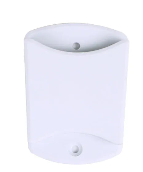 Silver aluminum alloy desktop tablet stand with white mount holding a tablet at an angle