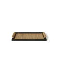 Pine wood dining tray with compartments in large and small size options.