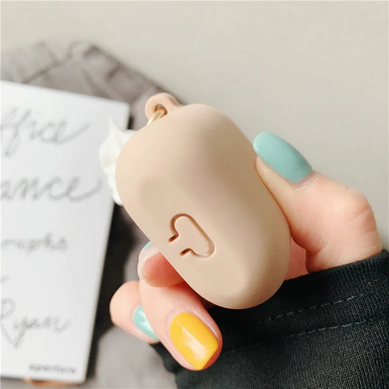 Cylinder Ice Cream brand silicone protector case for Apple AirPods 2 wireless earbuds.