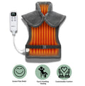 Gray winter warm electric heating shawl for shoulders and neck with EU plug and adjustable fit