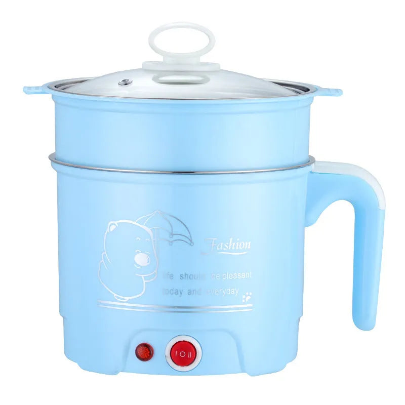 1.8L multifunction electric cooker with stainless steel liner, EU plug, steam fry hot pot function for students